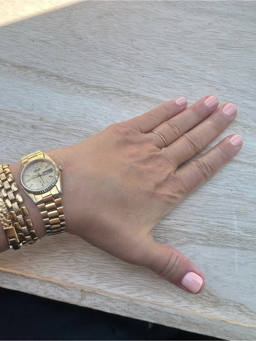 Seiko Gold-Tone Women's Bracelet Watch with Day-Date